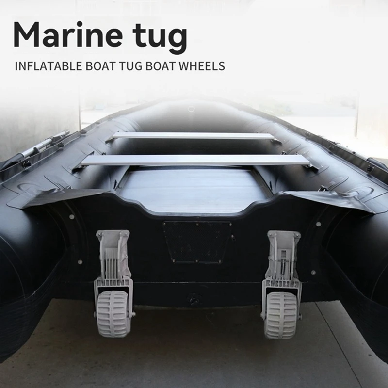 Boat Trailer Rack Portable Simple Retractable Launch Wheel Push Tug Wheel For Rubber Boat Speedboat Kayak Fishing Boat