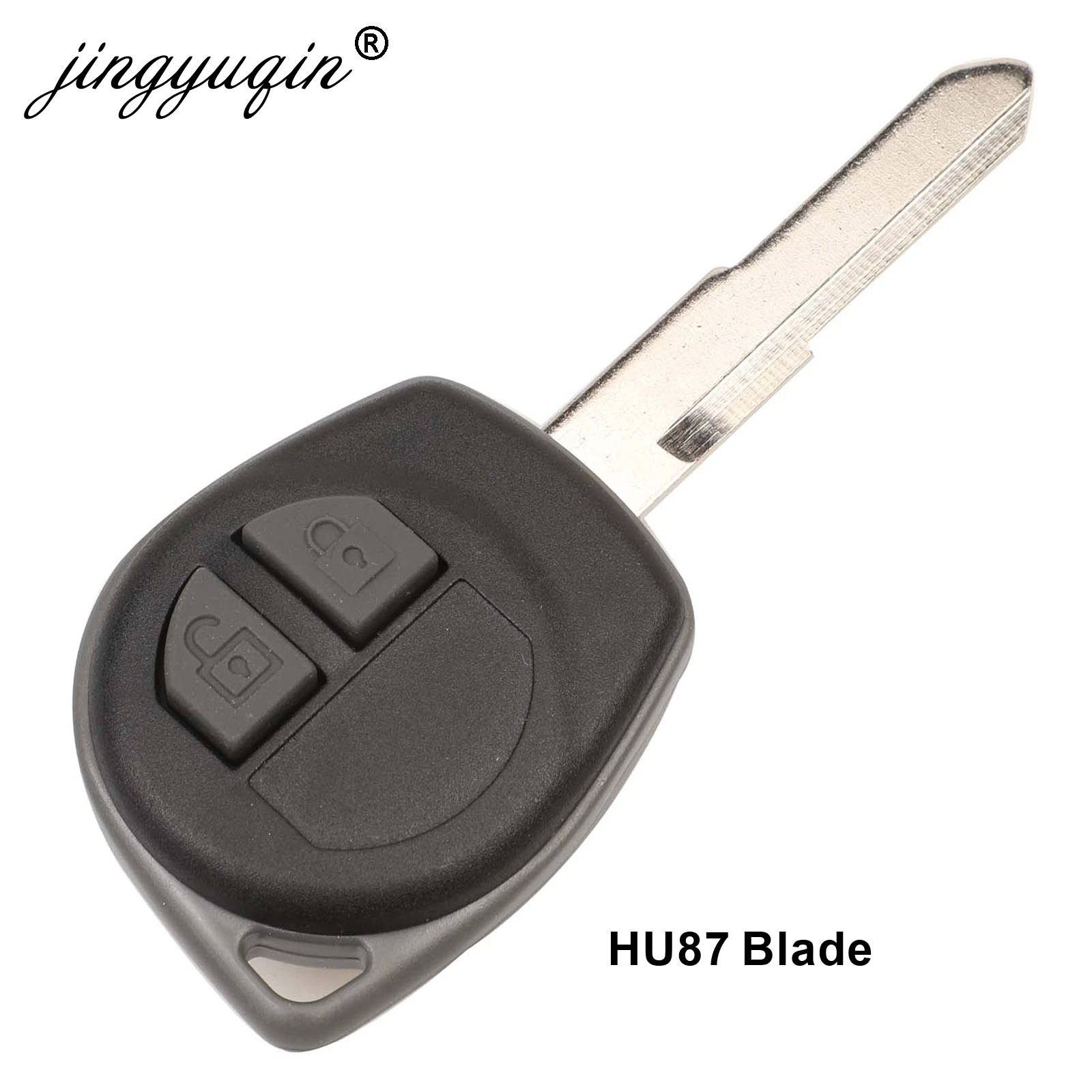 Jingyuqin 10pcs/lot 2 Button Uncut Remote Key Fob Key Case For Suzuki Ignis Alto SX4 Swift Vauxhall Agila with Button Pad