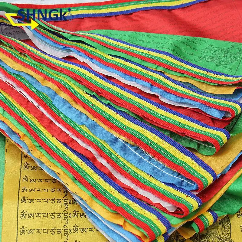 20Pcs/Set Tibetan Buddhist Prayer Flags Fabric Craft Tibet Decorative Flags Traditionally prayer flags in 5 different colors