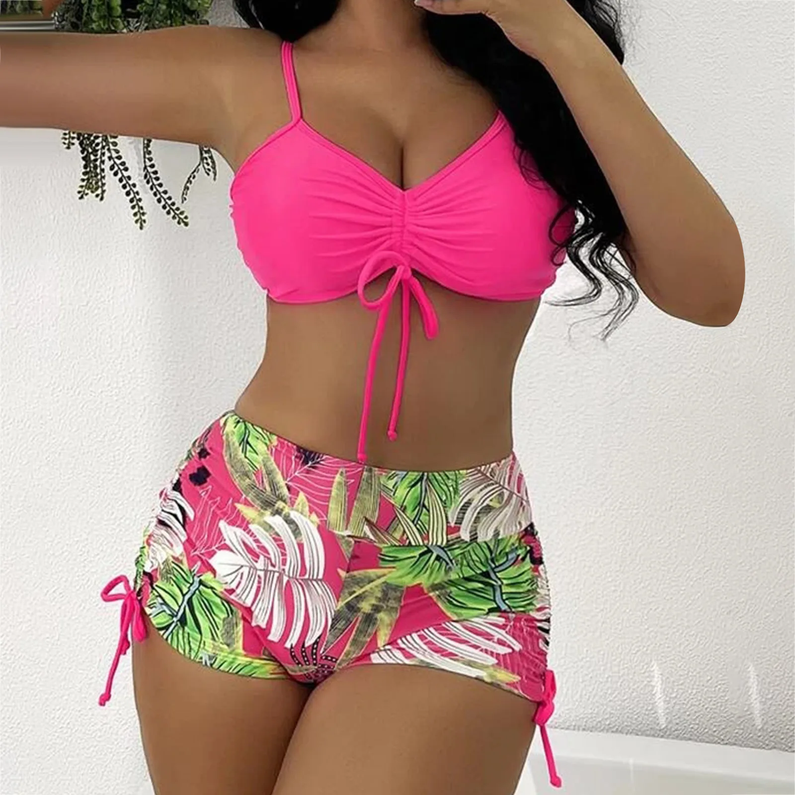 Sexy Bikini Sets 2024 Zomer Nieuw Badpak Tweedelige Outfits Damesbadkleding Tankini 'S Set Push-Up Badpakken Strandkleding