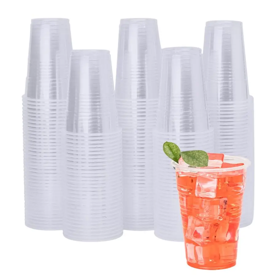 

9 oz Plastic Cups, 2000 Pack Clear Disposable Drinking Water Cups for Cold Beverages, Ideal for Party