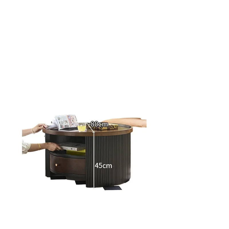 

Small household light luxury high-end sense antique tea table 2025 new model