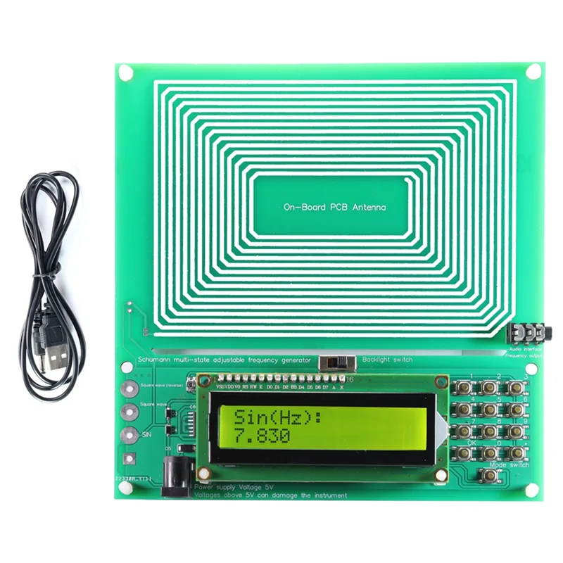 كامل قابل للتعديل 0.001 هرتز-200 كيلو هرتز 7.83 هرتز شومان الرنين فائقة منخفضة التردد نبض موجة مولد الصوت الرنان موجة جيبية