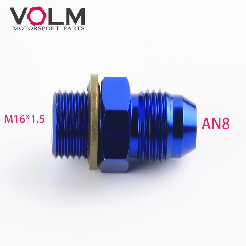 Male M16 P1.5 M12 * 1.5 M12 X 1.5 18*1.5 To 8an An8 An 8 Male Adaptor Fitting Adaptor