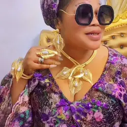 Fashion Jewelry Sets for Women African Nigerian Bridal Wedding Costume Jewelry Party Necklace Gift FHK13716