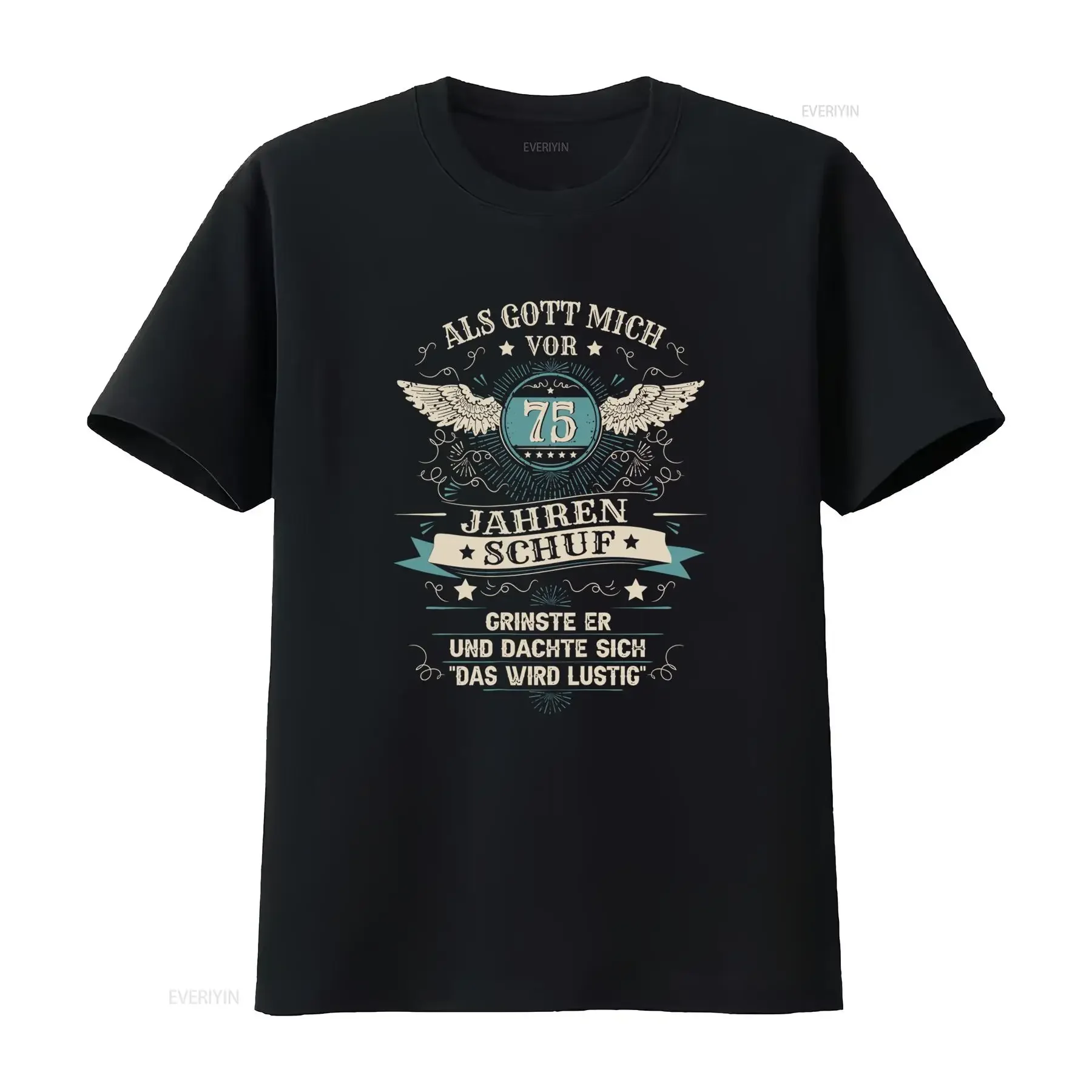 Camiseta negra divertida para hombre o mujer que celebra su 75 cumpleaños nacido en 1949 vintage Washed Top For Everyday Wear