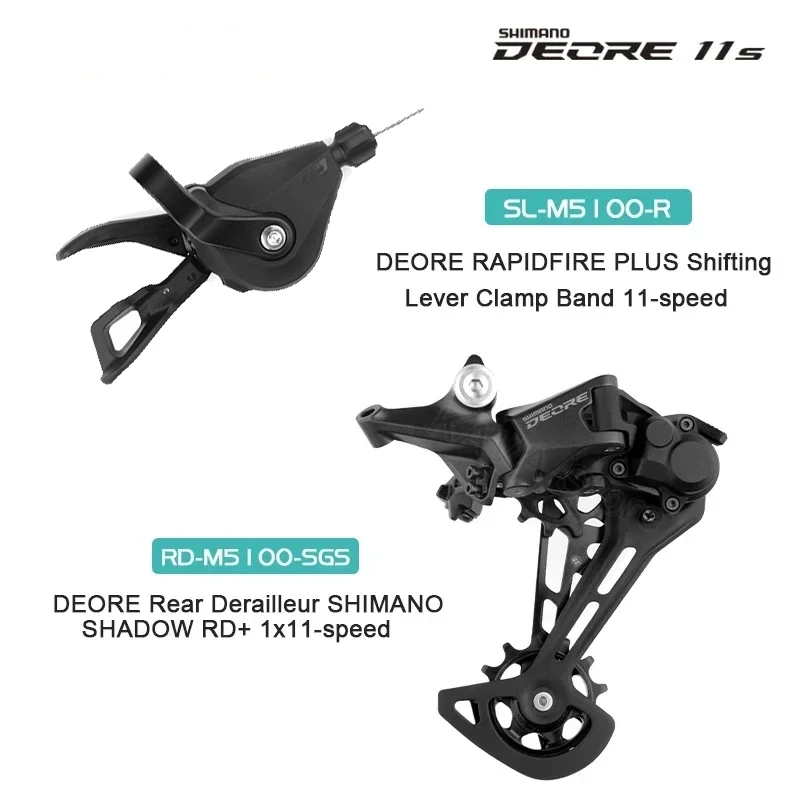 SHIMANO Deore M5100 1x11 Speed MTB Derailleurs Groupset 11S Shifter Lever + Rear Derailleur X11 HG601 Chain 11V Cassette 42T-52T