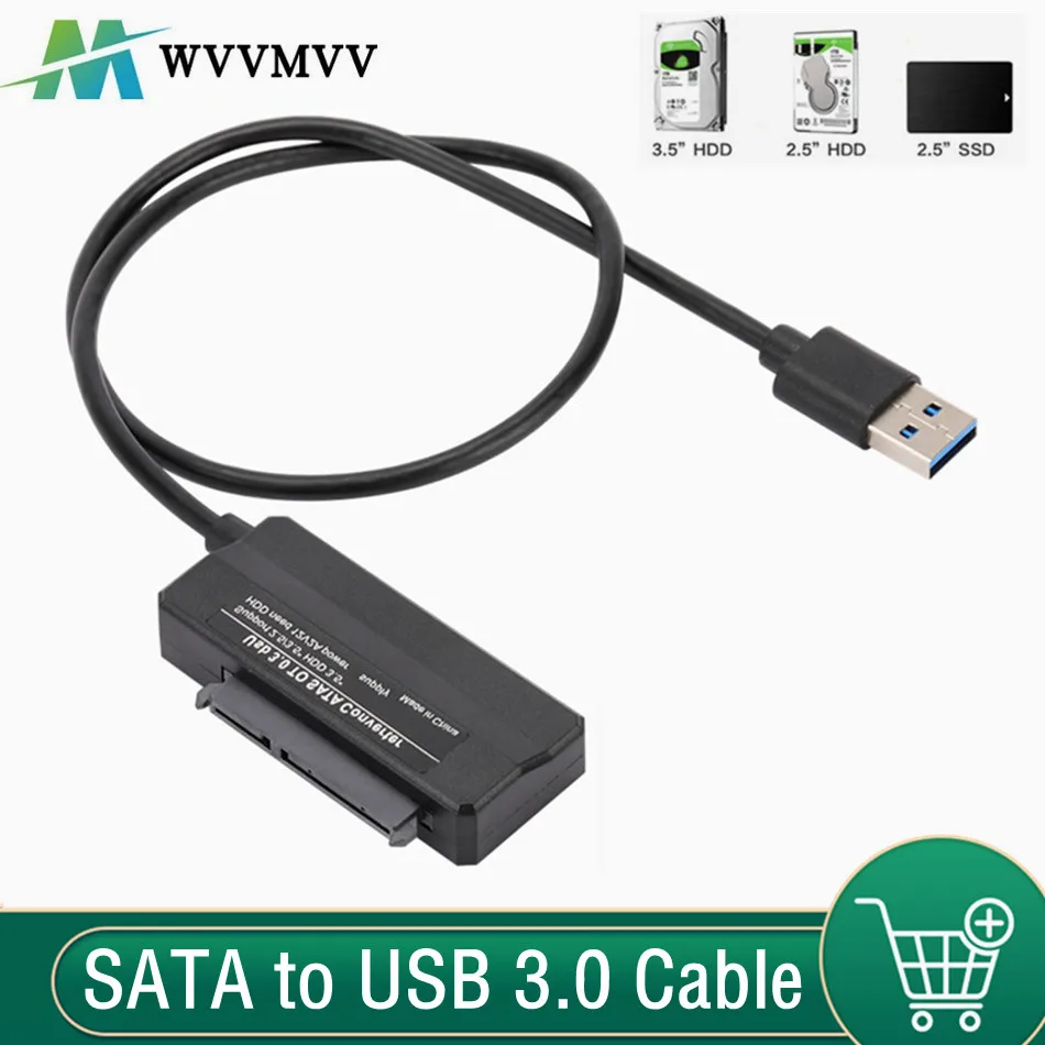 SATA to USB 3.0 Adapter Cable USB to SATA 3 Cable Support 22 Pin 2.5 3.5 Inch External HDD SSD Hard Disk Computer Connector Fit