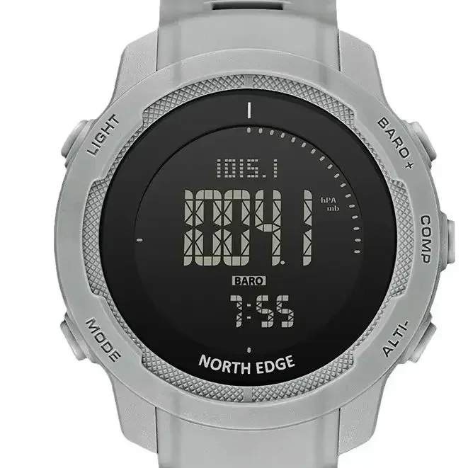 New NORTH EDGE  Multifunctional Carbon Brazing Electronic Watch Men's Outdoor Sports Waterproof Smart Watch High Air Pressure