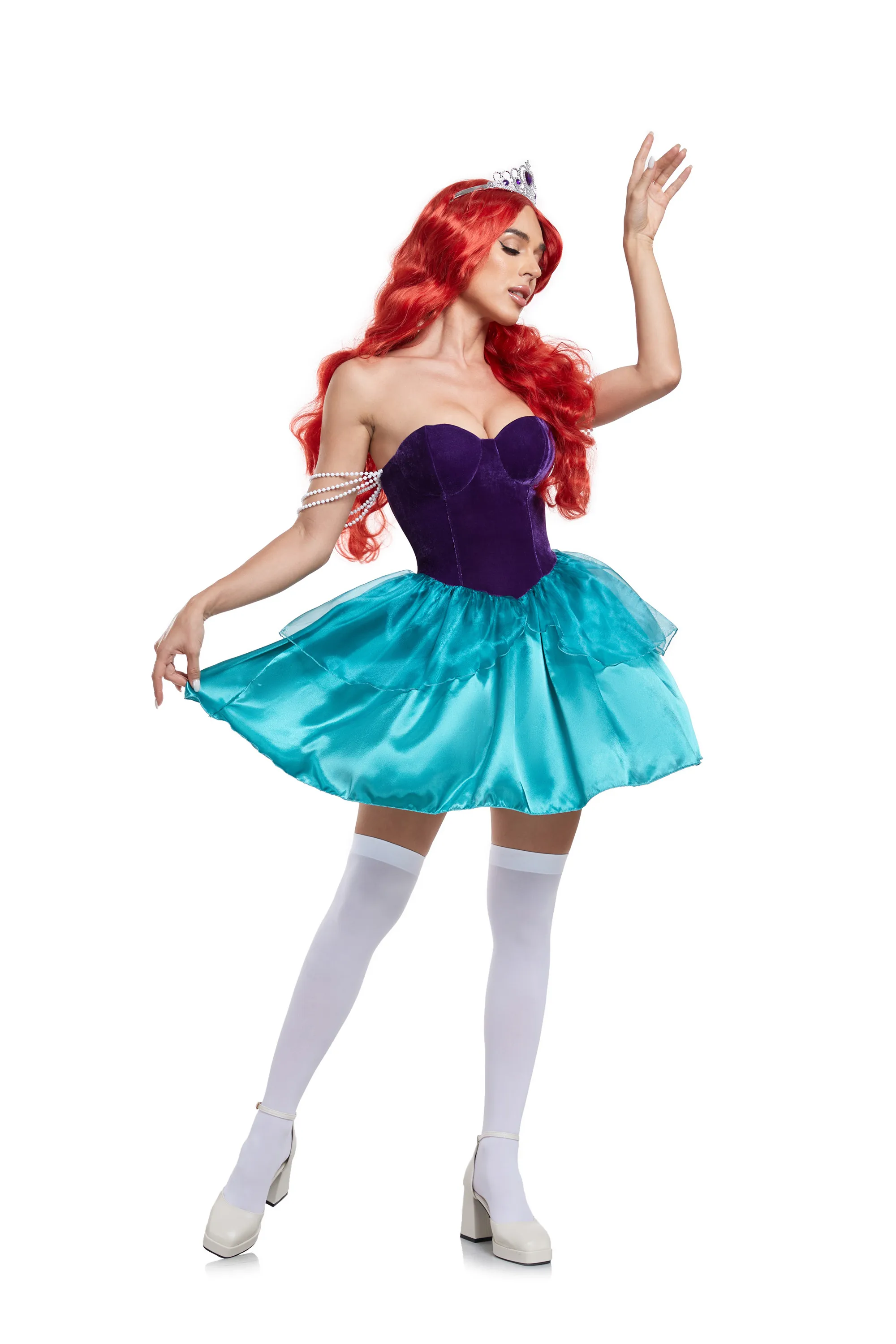 

Halloween Costumes for Women Mermaid Costume Adult Princess Ariel Cosplay Carnival Party Fancy Dress Up