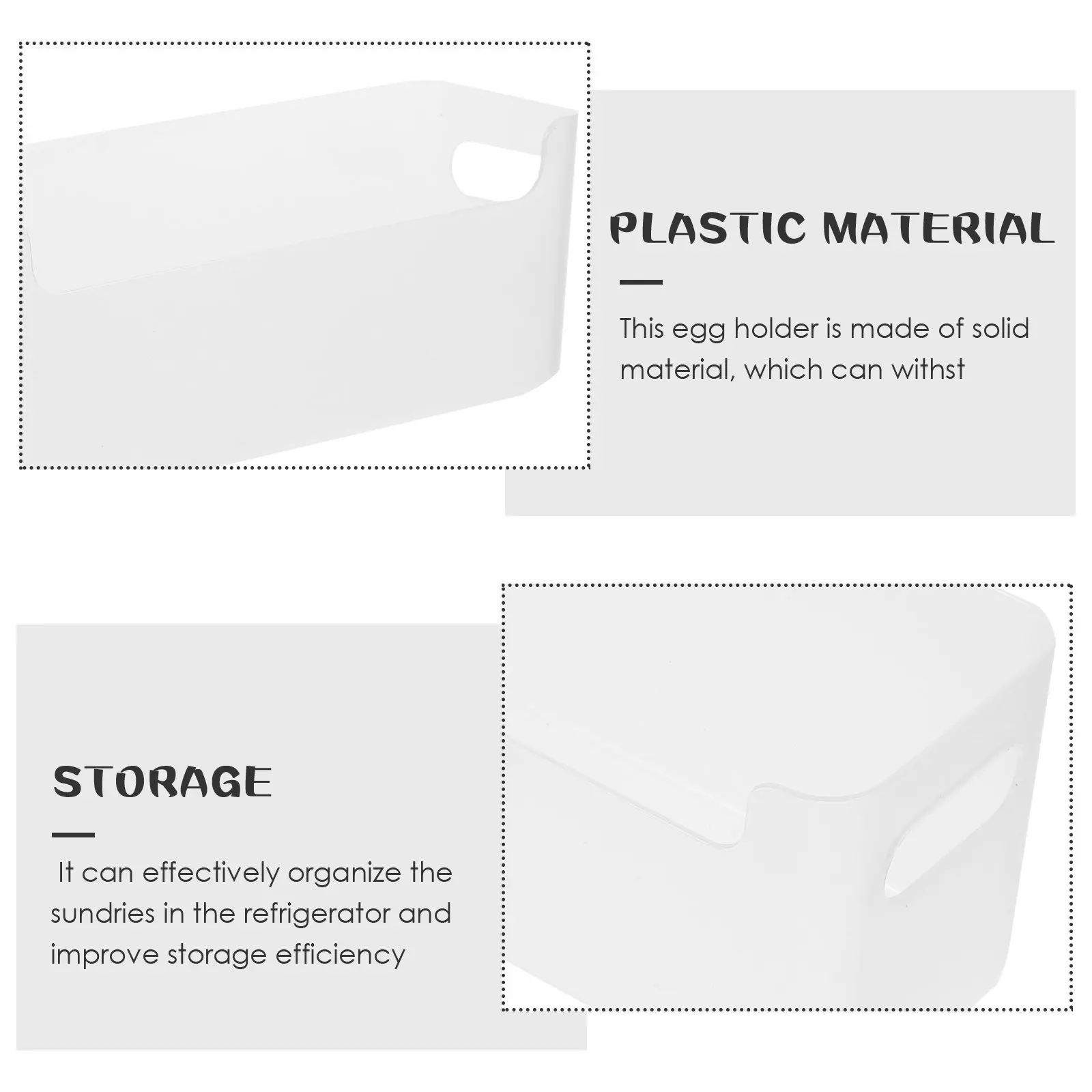 3Pcs Fridge Organizer Clear Egg Holder Plastic Storage Container for Refrigerator Vegetable Fruit Cheese Meat Bin Storage