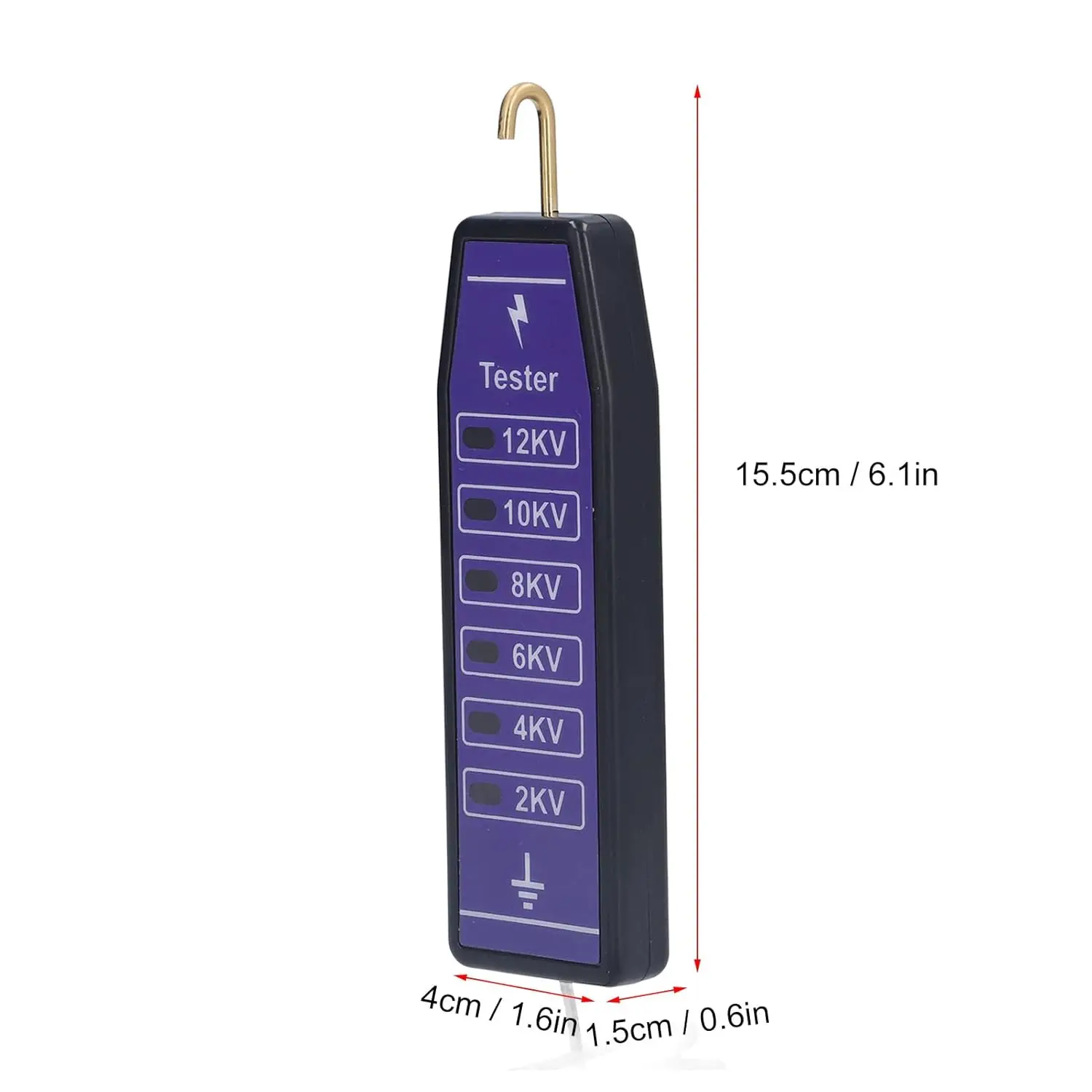 6-Lamp Electronic Fence Voltage Tester for All Pulse Fence Energizer for Trellis & Gates Readings Clear and Accurate