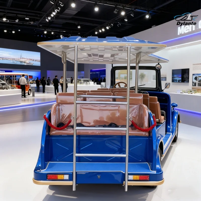 Electric Antique Classic Cart Rental Luxurious Street Legal 72V Lithium Battery 5 8 Seater Electric Vintage Classic Car