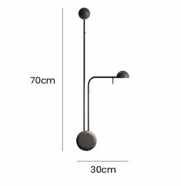Swing Arm Wandlamp Modern Minimalistisch Wandlicht voor Studie Slaapkamer Woonkamer Modelkamer Designer Zwart/Wit Wandlicht