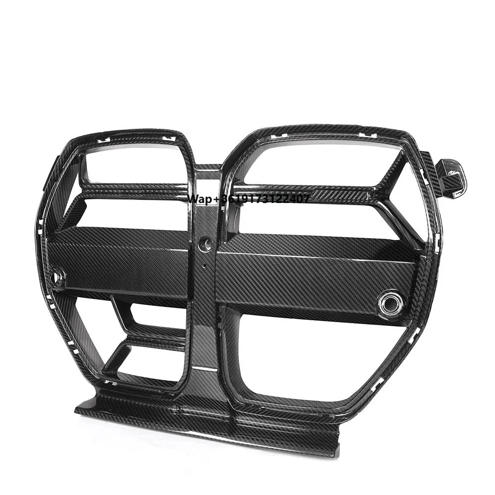 

For G80 M3 G82 G83 M4 CSL Style With ACC Dry Carbon Front Bumper Kidney Mesh Grille Grill 2020+