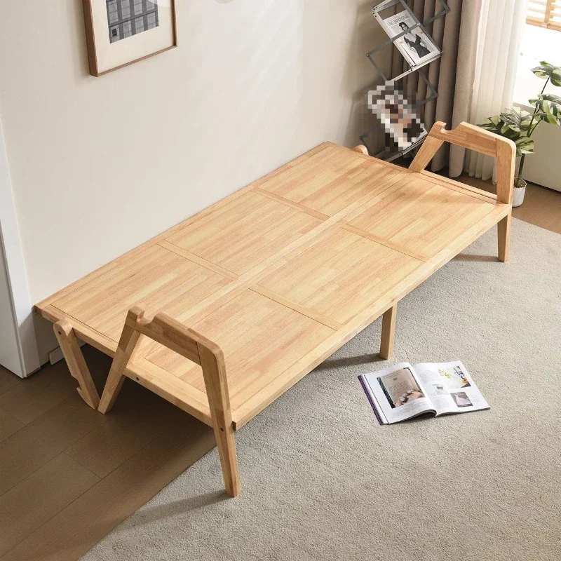 Nordic solid wood sofa bed dual-purpose living room office home study bed multi-functional sofa rental room foldable