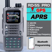 Baofeng RD-55PRO Multi Band Walkie Talkie Long Range AM Bluetooth Programming GPS APRS Type-C Compass NOAA Two Way Radio UV-5RH