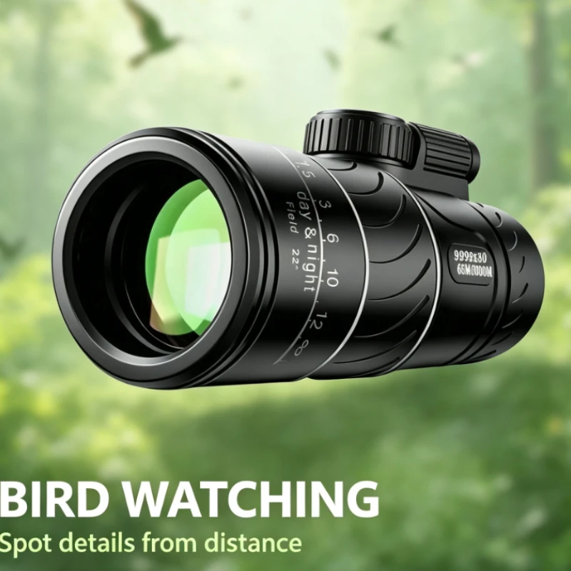 Ultra HD Monocular Telescope High Power Moon Viewing Low Light Phone Photo Outdoor Telescope