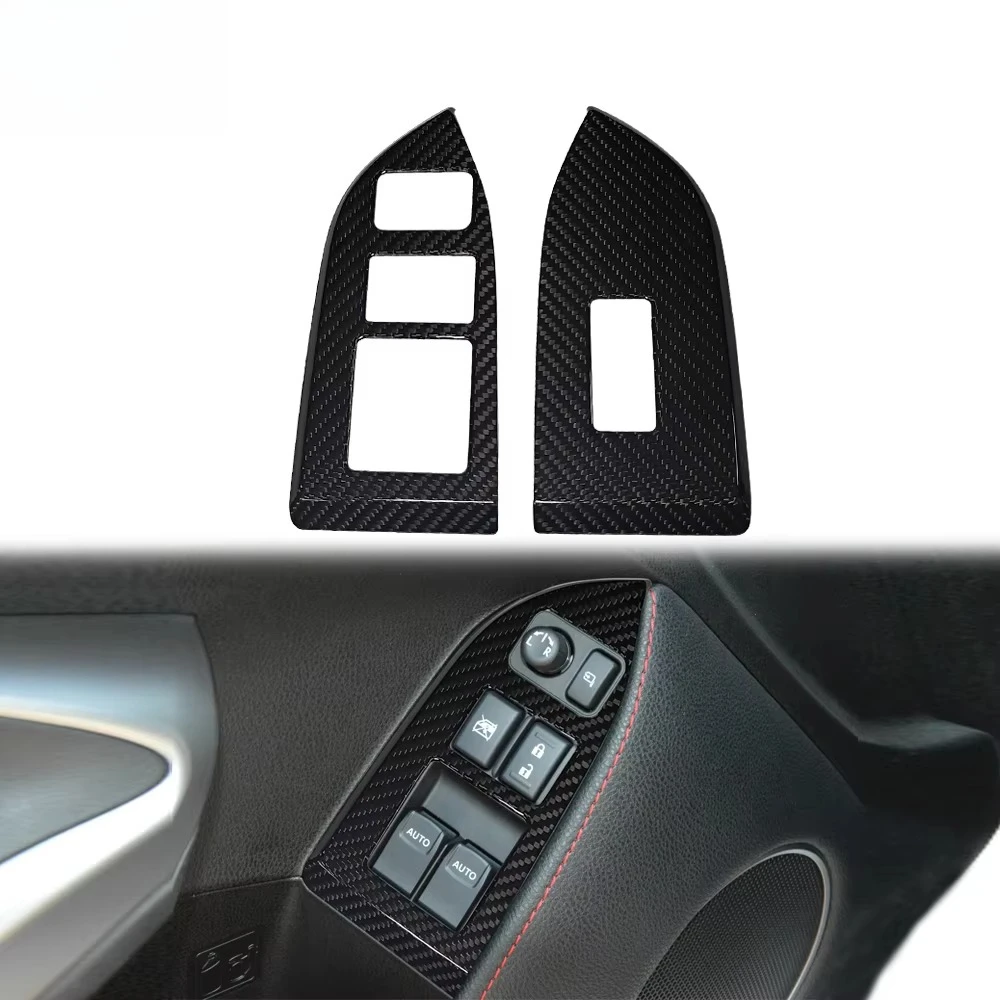 

Door Window Swith Button Panel Carbon Interior Kits Door Control Handle Panel Trim for Subaru BRZ for Toyota GT86 2012-2020