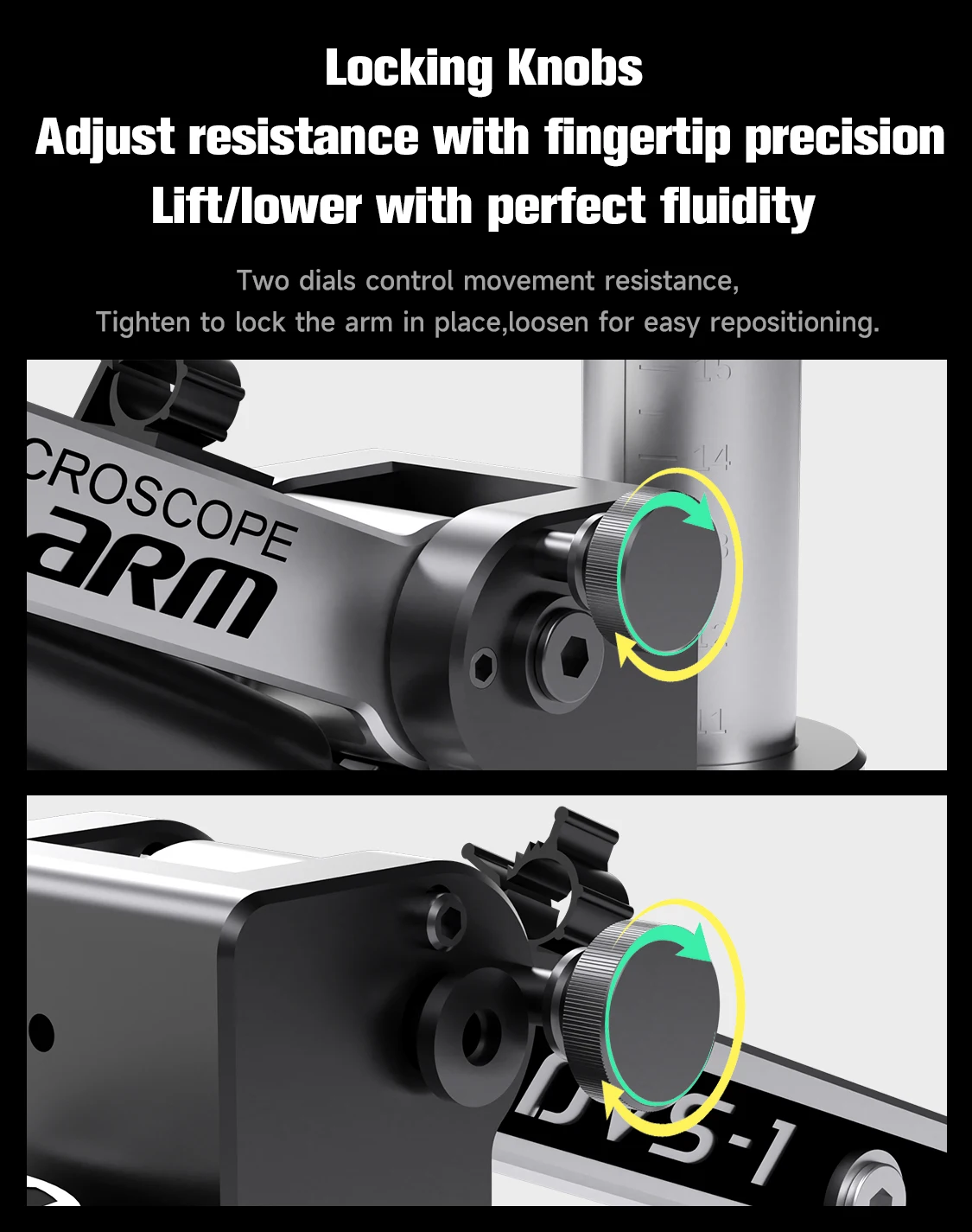 MECHANIC Microscope Rotating Stand, Dual-Arm Support, 360° Rotation and Fixed Support. Super Strong Load-Bearing Capacity. image 4