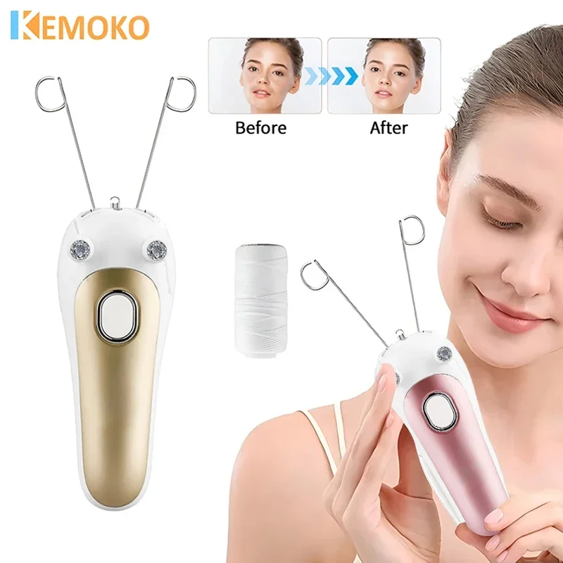 

Mini Electric Epilator Body Facial Hair Removal Defeatherer Arm Cotton Thread Depilator Lady Shaver Beauty Face Hair Remover