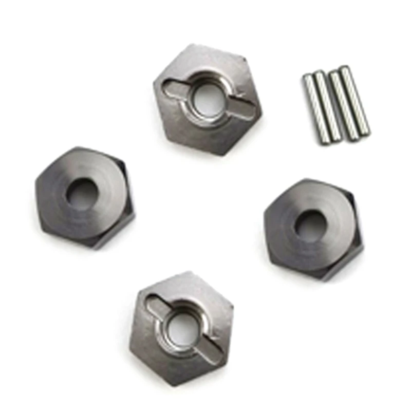 Écrou hexagonal de roue en métal avec broches, moyeux d'entraînement, adaptateur pour 1/12 MN86K MN86KS RC, pièces de mise à niveau de voiture inoler, 12mm, 4 pièces