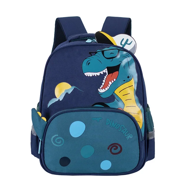 Saco de escola do jardim de infância dos desenhos animados dinossauro bebê meninos mochilas para crianças pré-escolares mochila 2-6 anos bonito mochila escolar