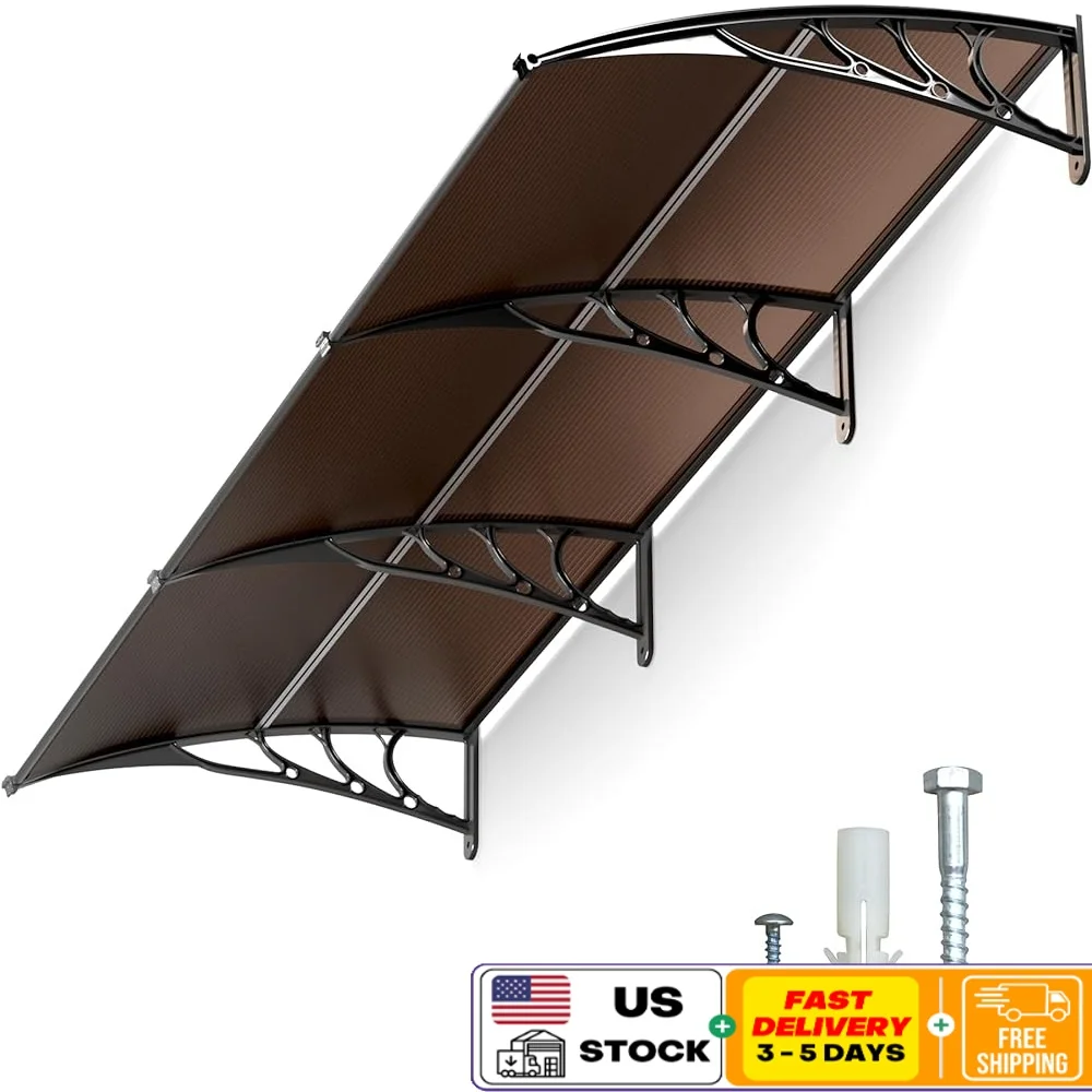 

40x120 Awnings Doors UV Protective Window Canopy Shelter Weather Resistant Heat Insulation ABS Brackets Aluminum Connectors
