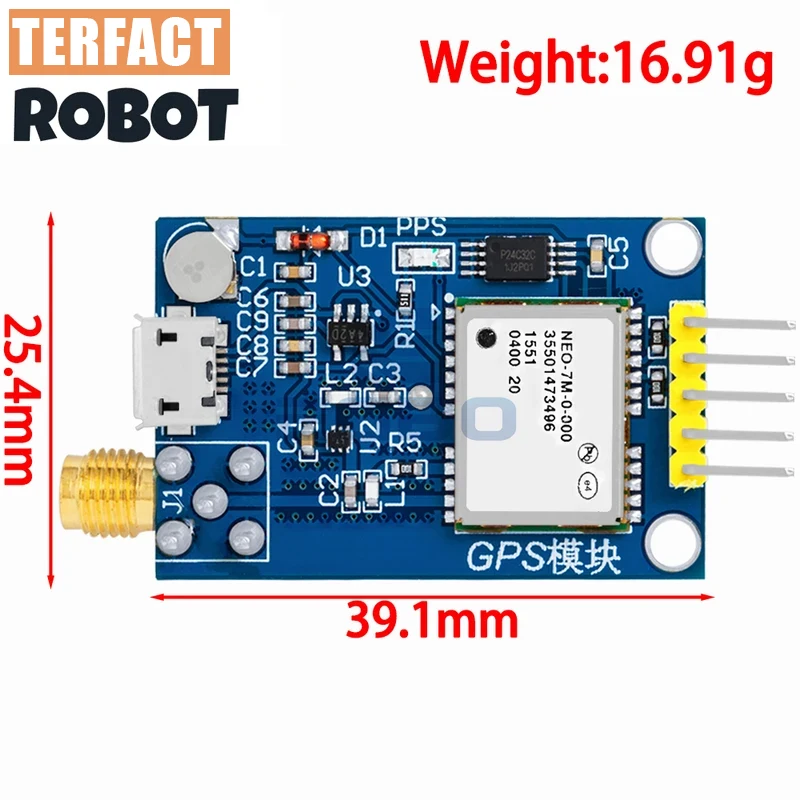 1PCS~8PCS GPS NEO-6M NEO-7M NEO-8M NEO-9m Satellite Positioning Module Development Board for Arduino STM32 C51 Microcontroller