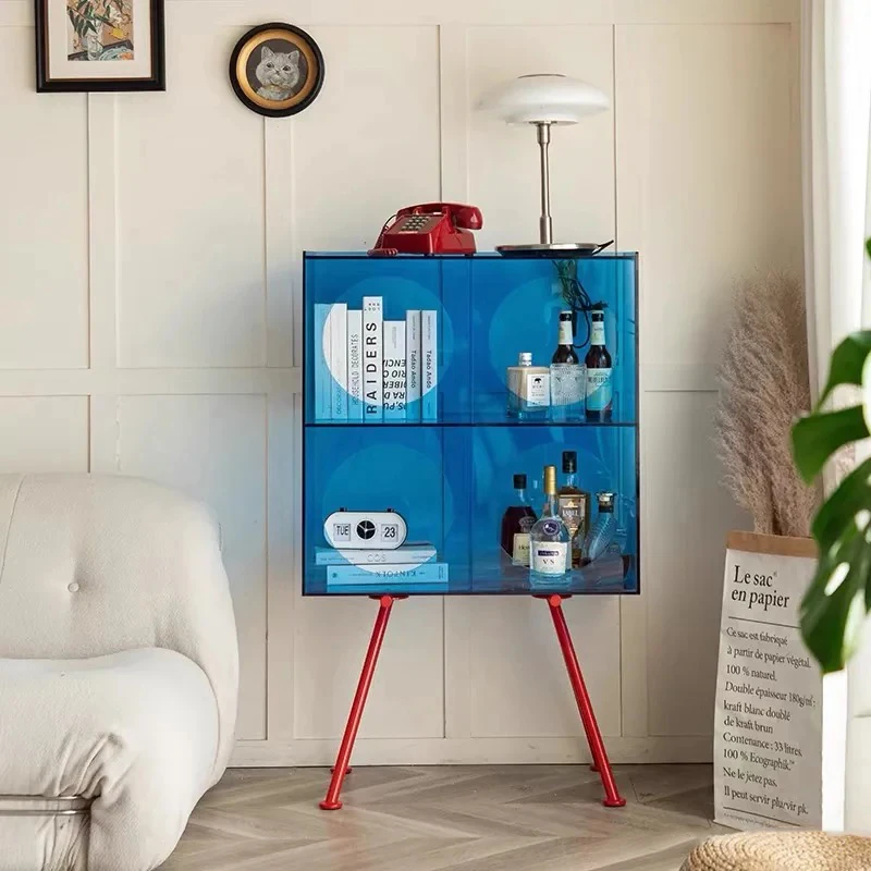 

Nordic acrylic shelf Internet celebrity storage wine cabinet Modern simple side cabinet