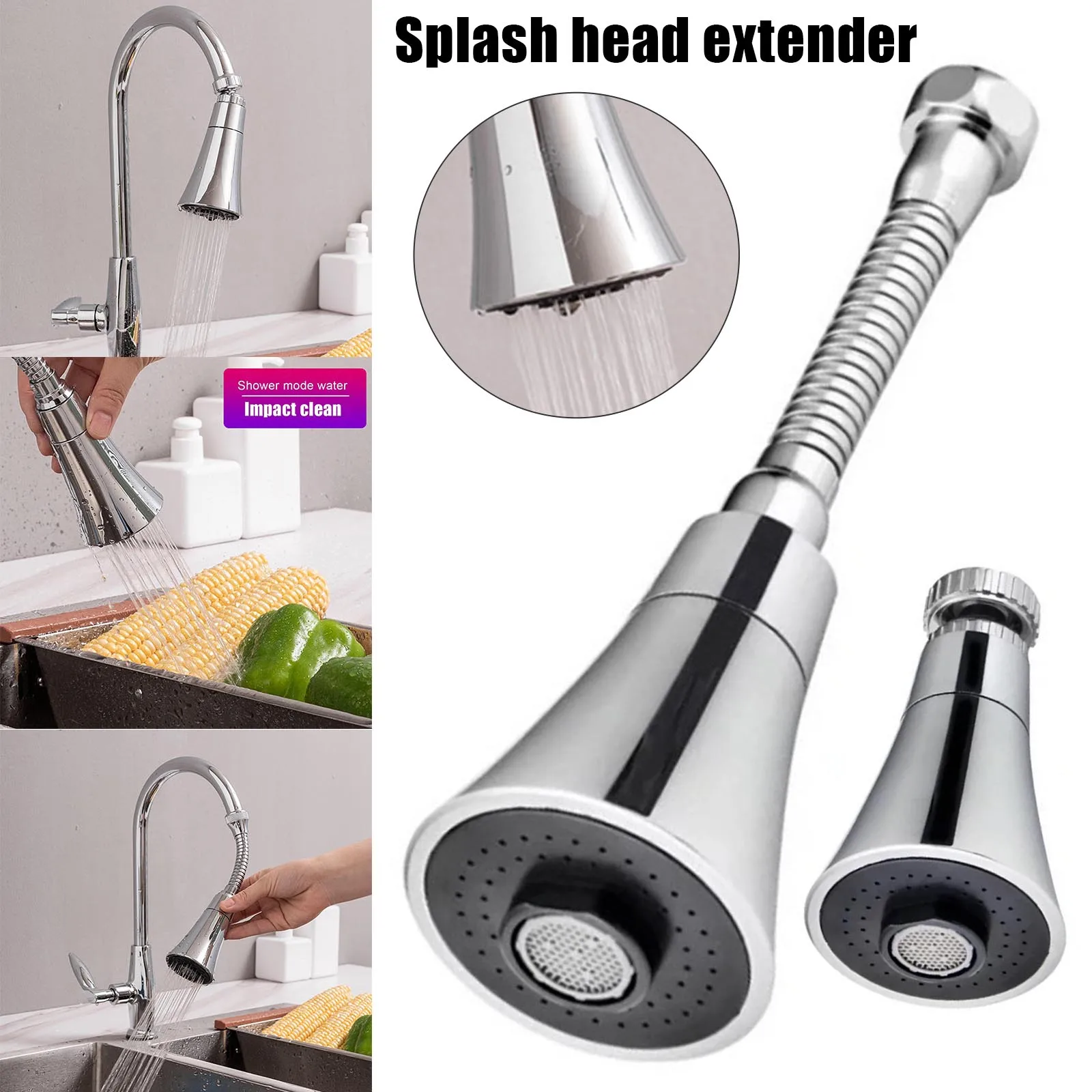 Pressurized Faucet Shower Nozzle Pressurized Bubbler Kitchen Filter Faucet Household Extension Water Saver