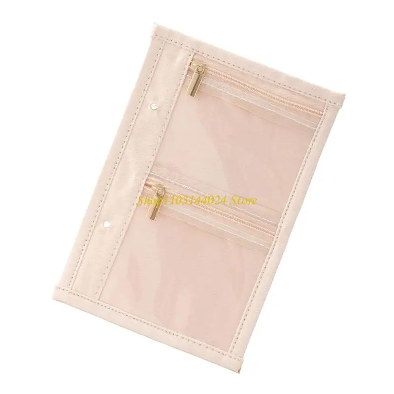 

N5KE Lightweight Jewelry Storage Solution With Multi Compartments Metal Zipper Organizers Bags For Diamonds Gemstones