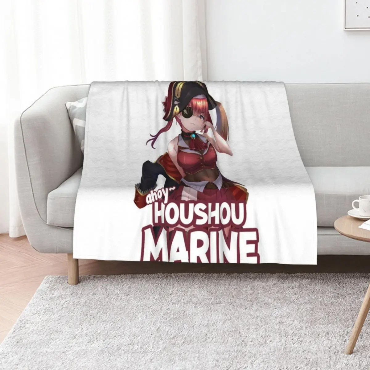 

Housou Marine - Hololive Throw Blanket Beautifuls halloween Designers Baby Blankets