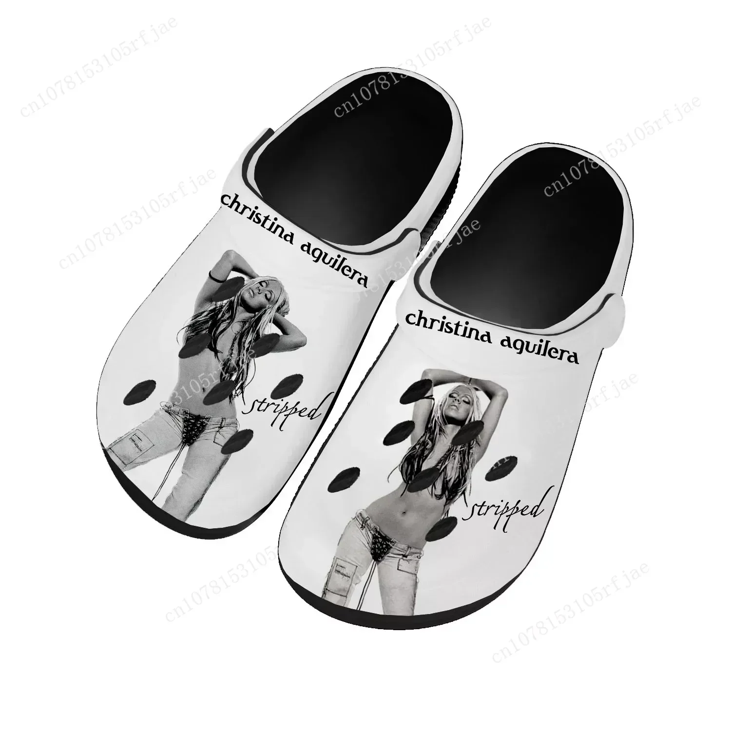 

Christina Aguilera Home Clogs Custom Water Shoes Mens Womens Teenager Shoe Garden Clog Customized Breathable Beach Hole Slippers