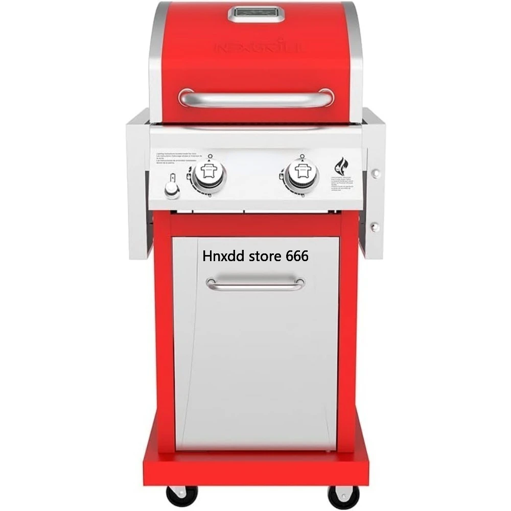 Nexgrill Deluxe 2-Flammen-Propangrill Gas grill mit Wärme ständer, 401 m², 28000 Btus Außen koch terrasse faltbar rot