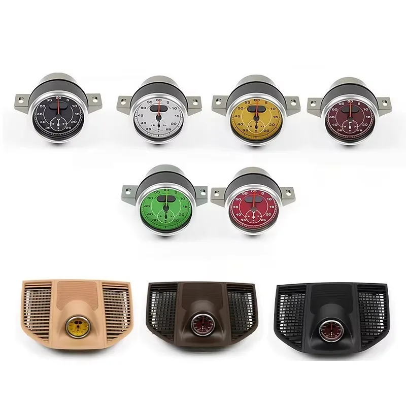 Car Dashboard Speedometer Clock Stopwatch Console with Black Red White Yellow Clock