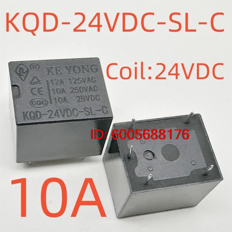 10PCS New KQD-12VDC-SL-C KQD-24VDC-SL-C (T73C-10A) Relay 5pins