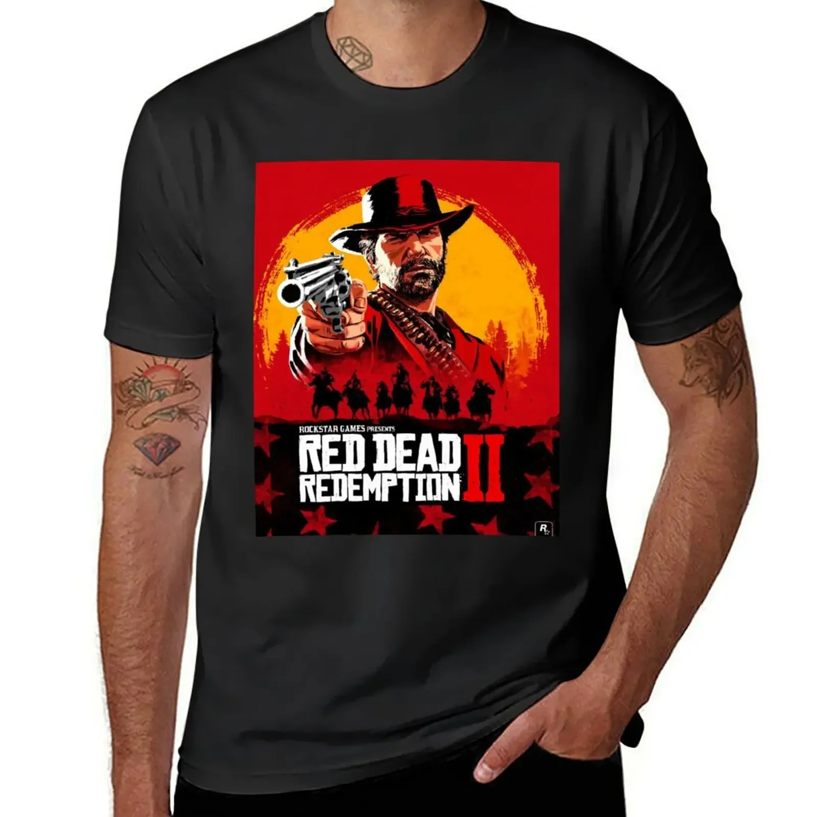 Red Dead Redemption 2 T-Shirt oversized t shirt cute clothes rapper graphic tees T-shirts for men cotton