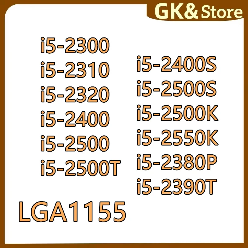 Processadores LGA1155 i5-2300 2310 2320 2400 2500 i5-2500T i5-2400S i5-2500S i5-2500K 2550K i5-2380P i5-2390T