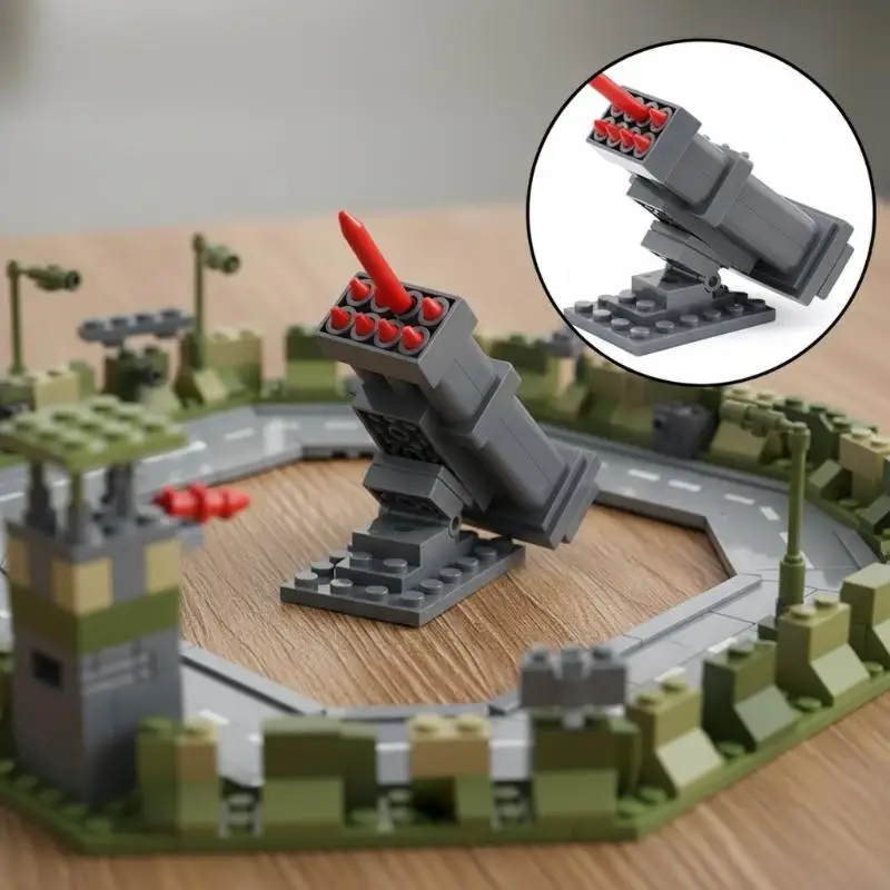 Missile Launcher Bricks Building Kits 2024 Military Model Set with Figures for Kids DIY Educational Gifts Home Fun