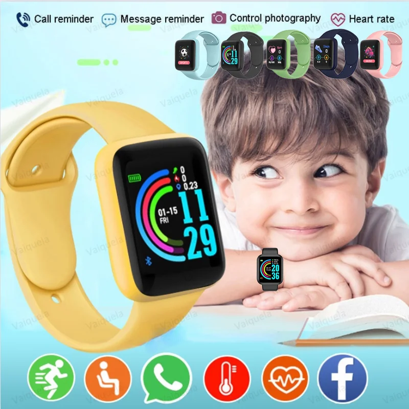 

Children's Smart Digital Connected Watch With Call Reminder Step Count Heart Rate Monitoring For Kids Men Women Watch hodinky