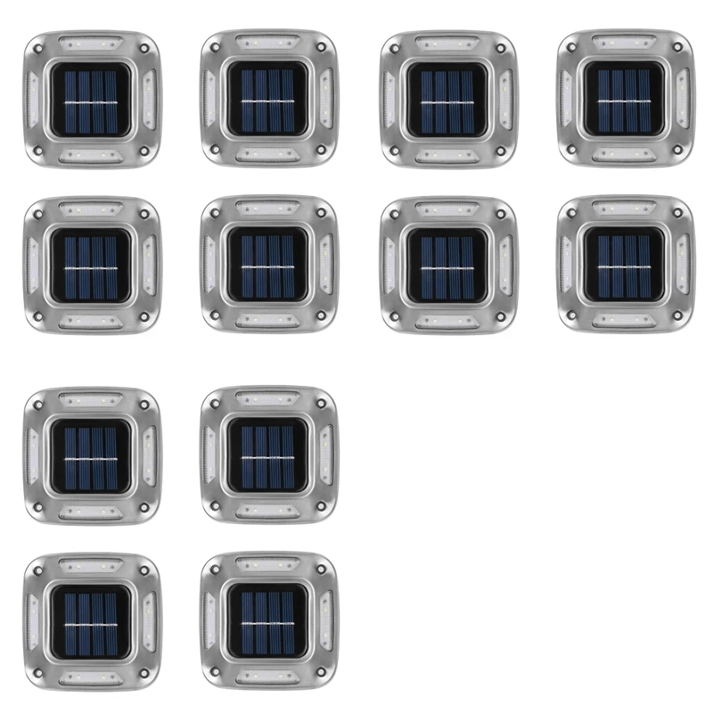 

12 шт. 8 светодиодов солнечный наземный светильник солнечный свет теплый свет солнечный садовый светильник открытый двор подъездная дорога габаритный светильник
