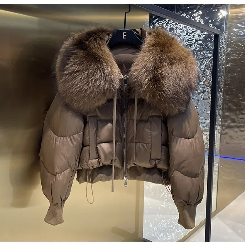 Detachable imitation fur collar short down jacket women's jacket winter new version good-looking jacket