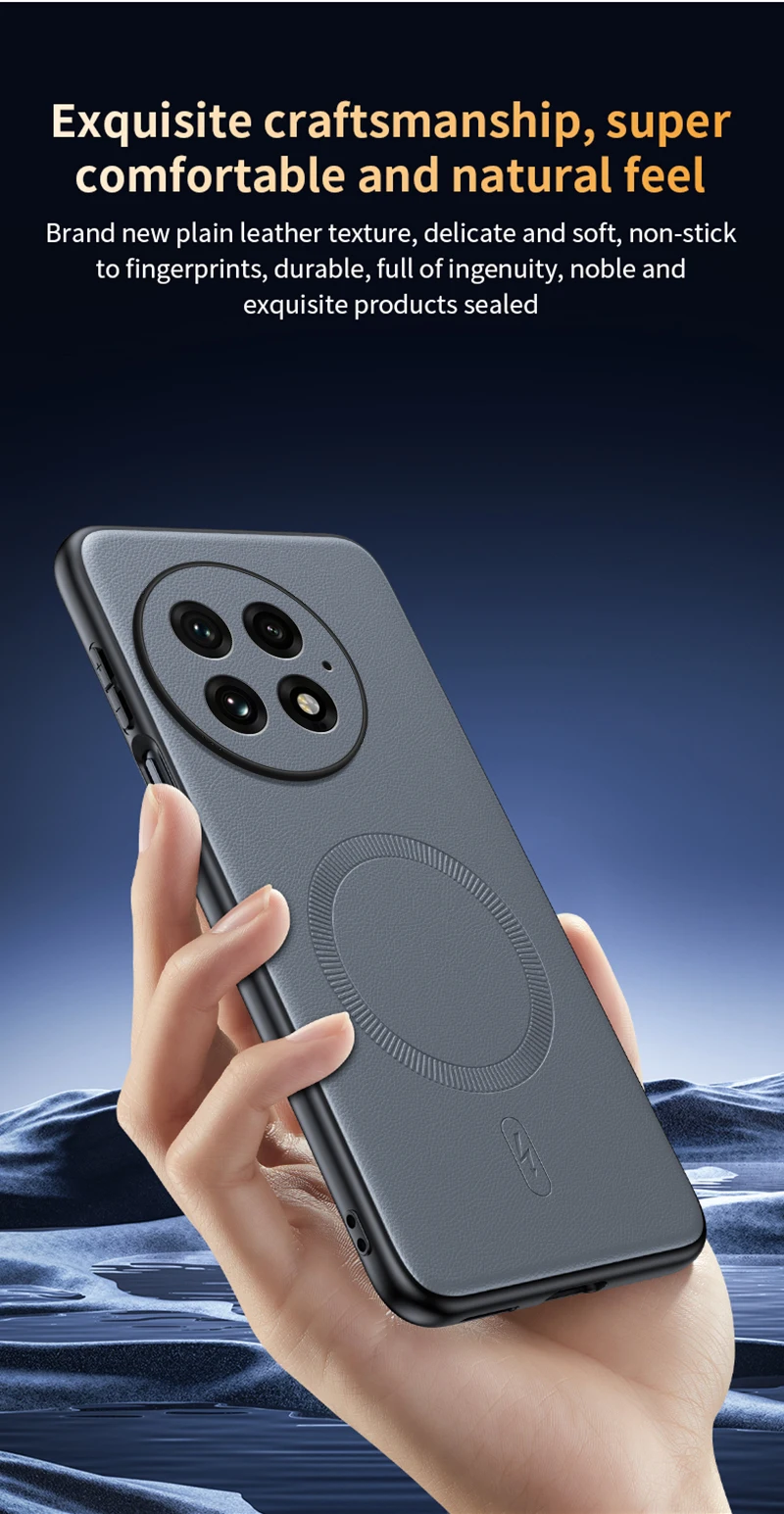 Für Oneplus 13 Hülle Magnetische Leder-Schutzhülle Für Oneplus 13 Hochwertige Anti-Fingerabdruck Rutschfeste PC+TPU – Detail 14