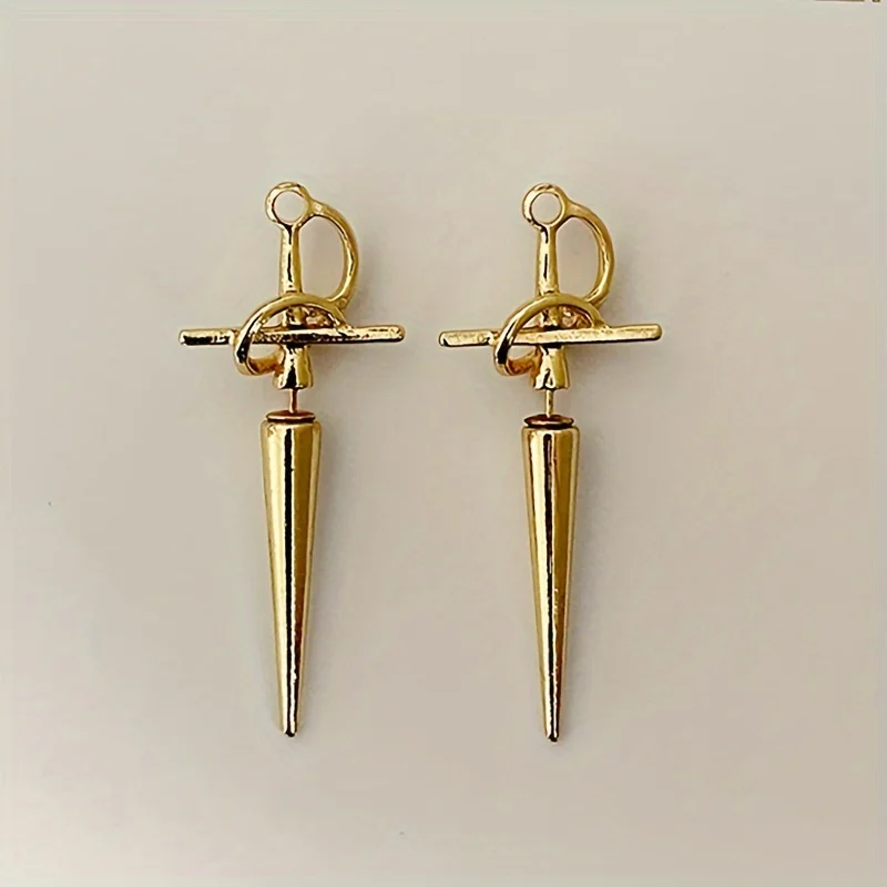 أقراط سيف عتيقة مبالغ فيها ، تصميم قوطي ، إبداعي ، سنة جديدة ، عيد ميلاد ، عيد ميلاد ، هدية عيد الحب