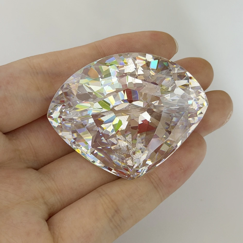 40x50mm High Quality White World Star Cut Synthetic Cubic Zirconia Loose CZ Stone For Jewelry Making