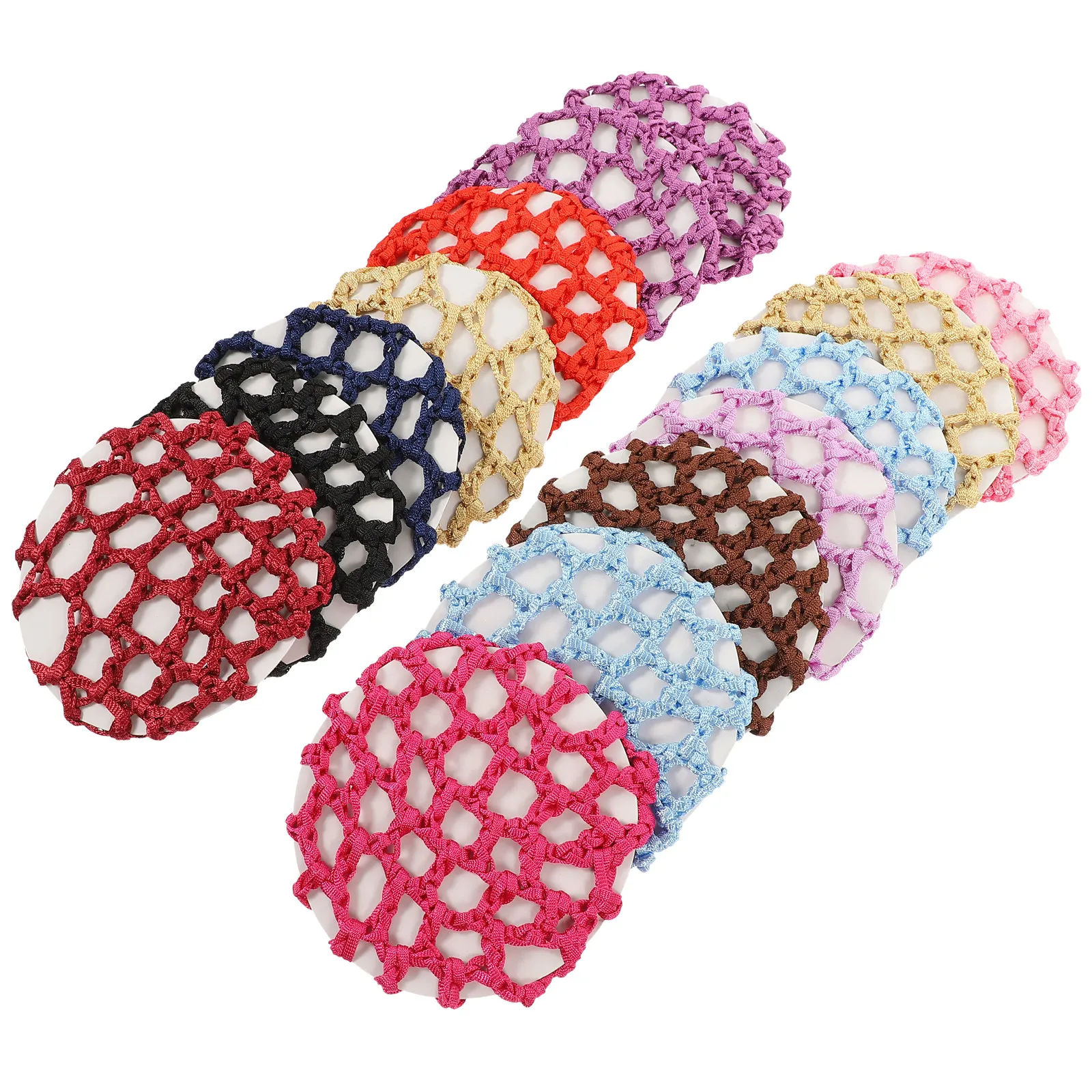 14 Piezas de Redes Invisibles para el Cabello, Redes Elásticas de Crochet Premium para Moños, Duraderas y Reutilizables, Decoración para el Cabello para Baile, Aspecto Elegante