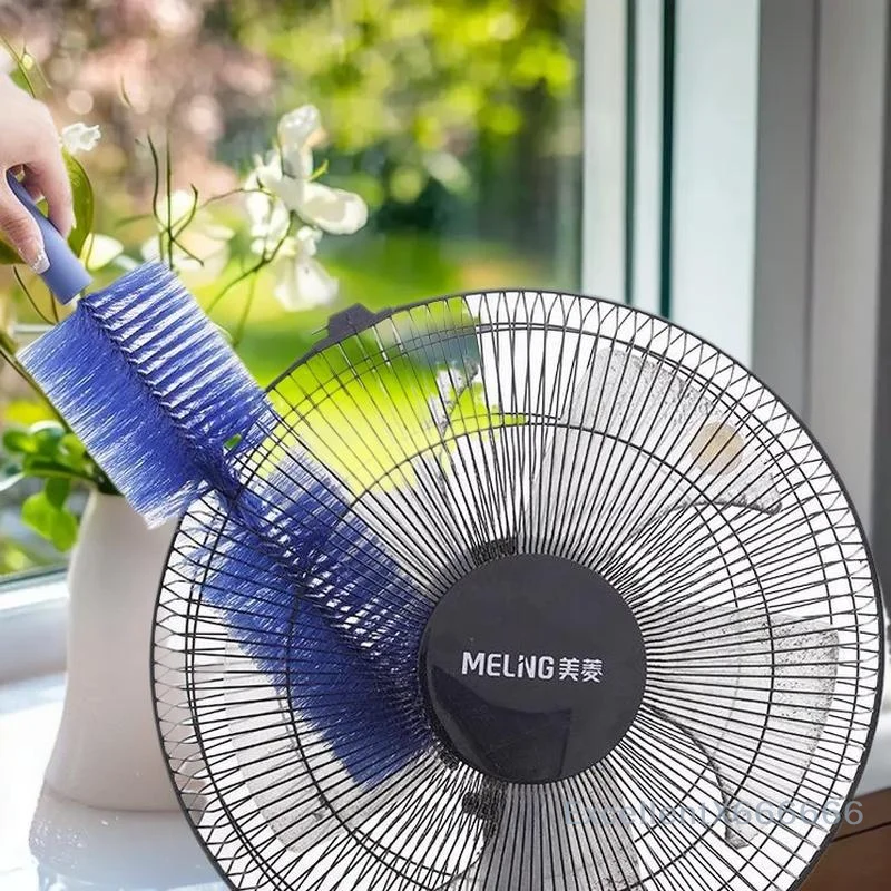 Adjustable Air-Conditioner Shutter Brush with Long Handle, Inner Fan Duster with Micro-Fine Bristles.