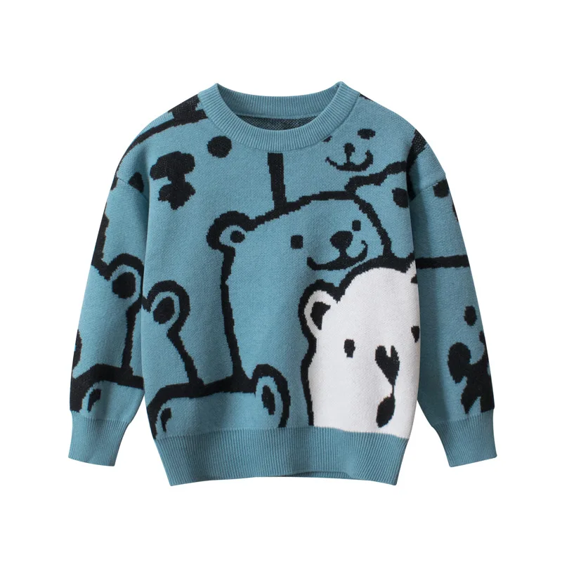 1-9T Infant Boys Sweater Toddler Kid Baby Girls Clothes Autumn Winter Knit Pullover Top Cute Sweet Childrens Sweater