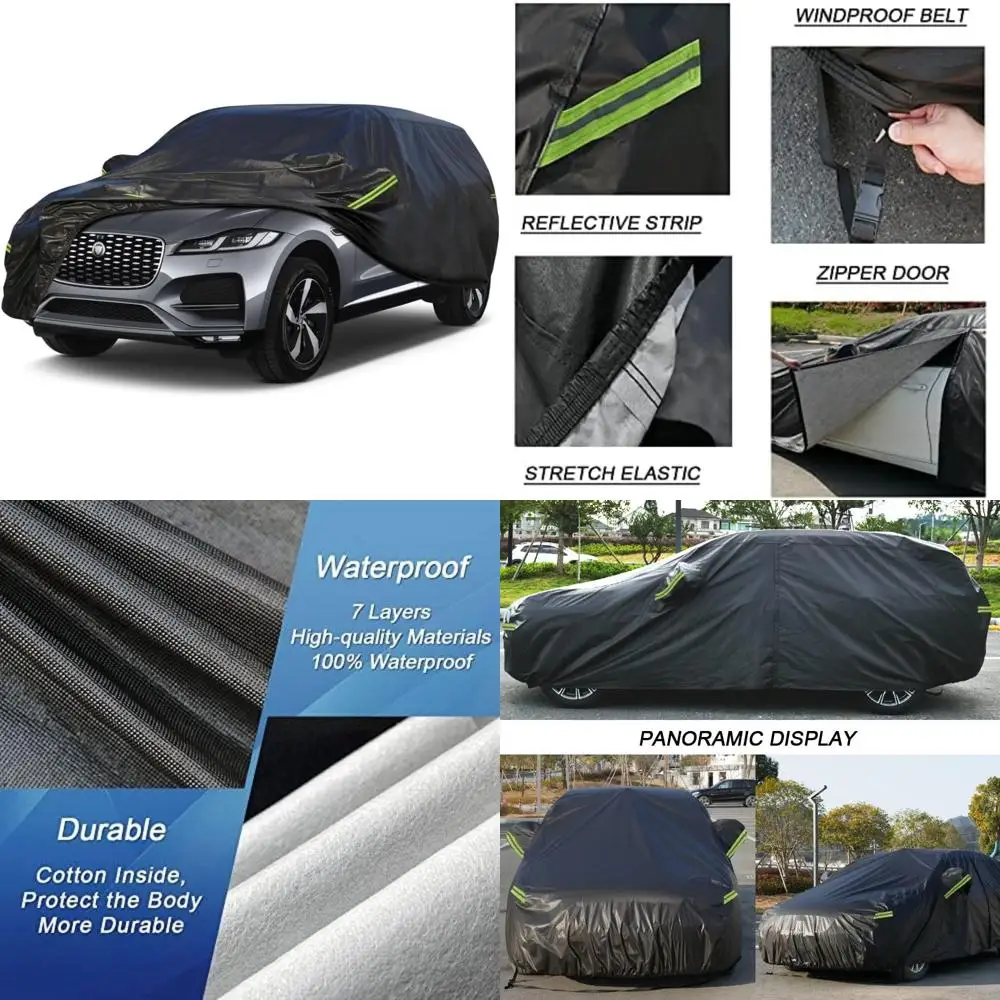 

Всепогодный водонепроницаемый автомобильный чехол для внедорожника для Jaguar F-PACE 2015-2025, 7-слойная ветрозащитная защита для улицы